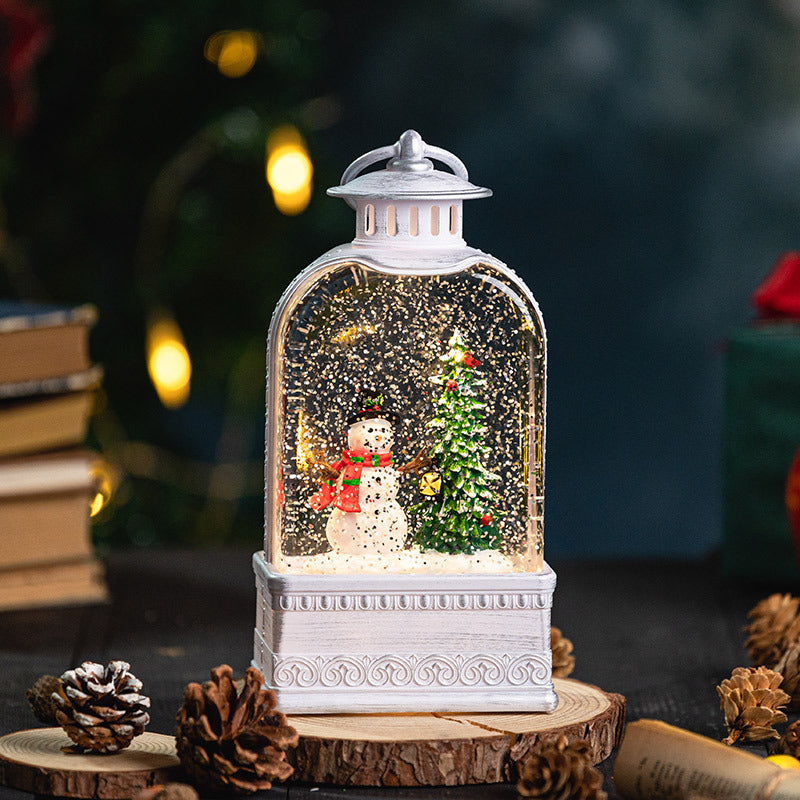 Christmas Glowing Water-Filled Lantern Desktop Decoration