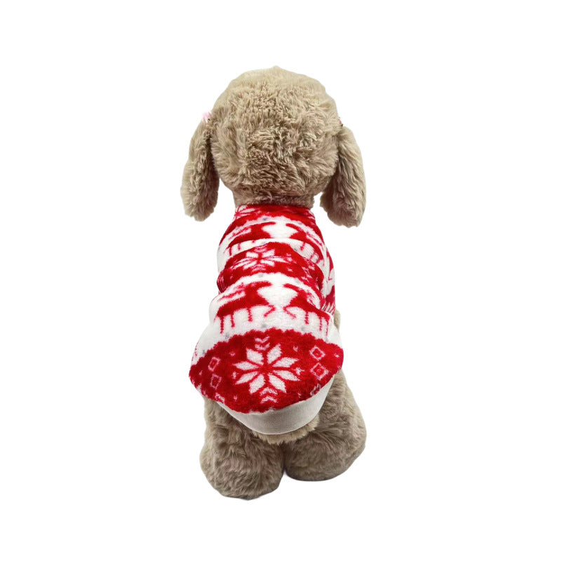 Christmas Double-Sided Fleece Dog Sweater
