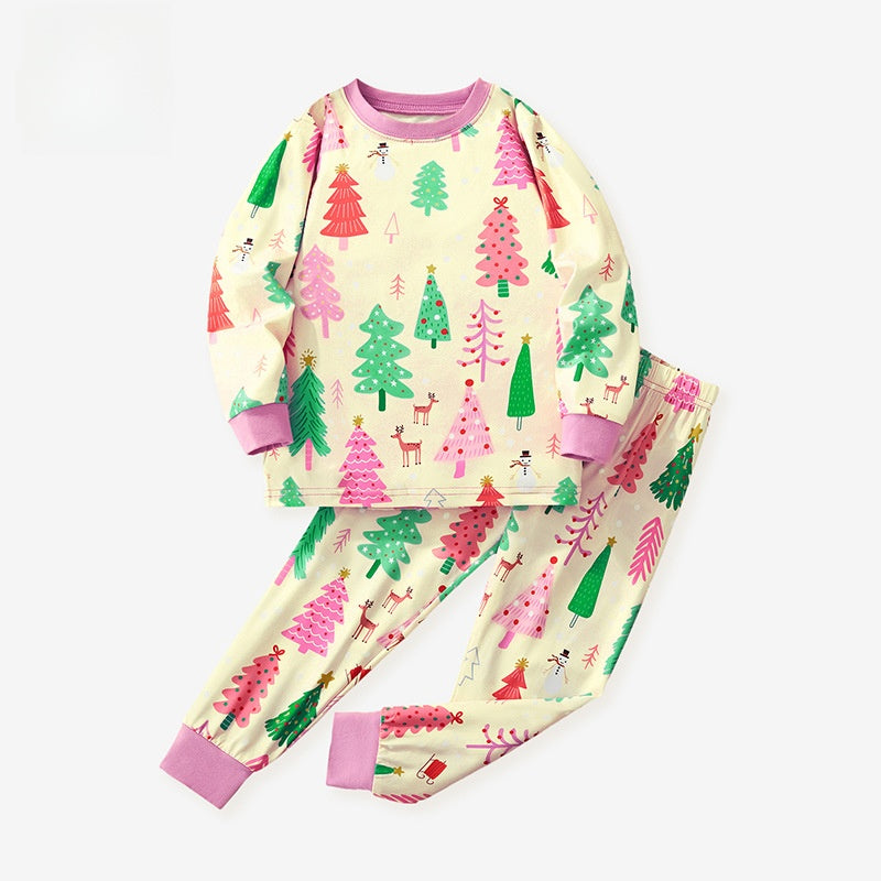 Christmas tree print pajamas
