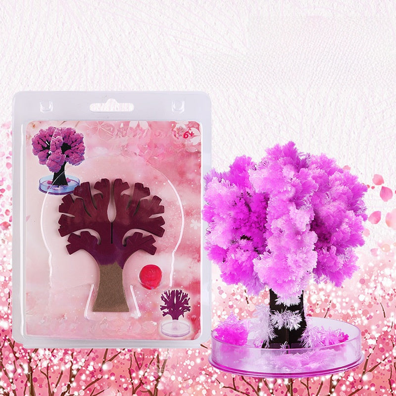 Christmas tree, paper tree, blossoms.