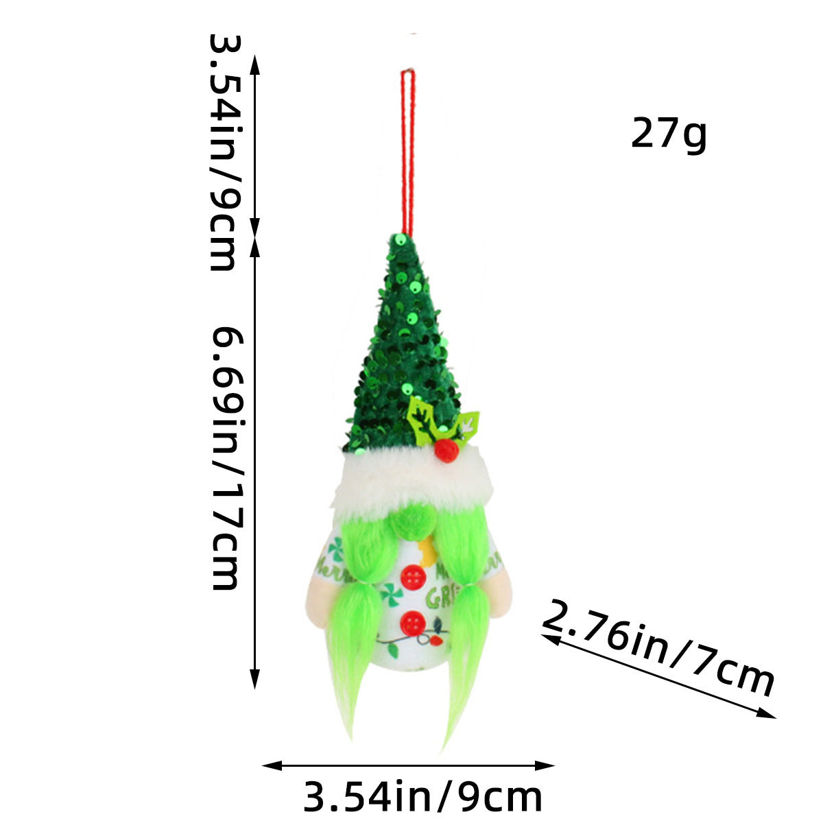 Christmas Lighted Doll Ornament