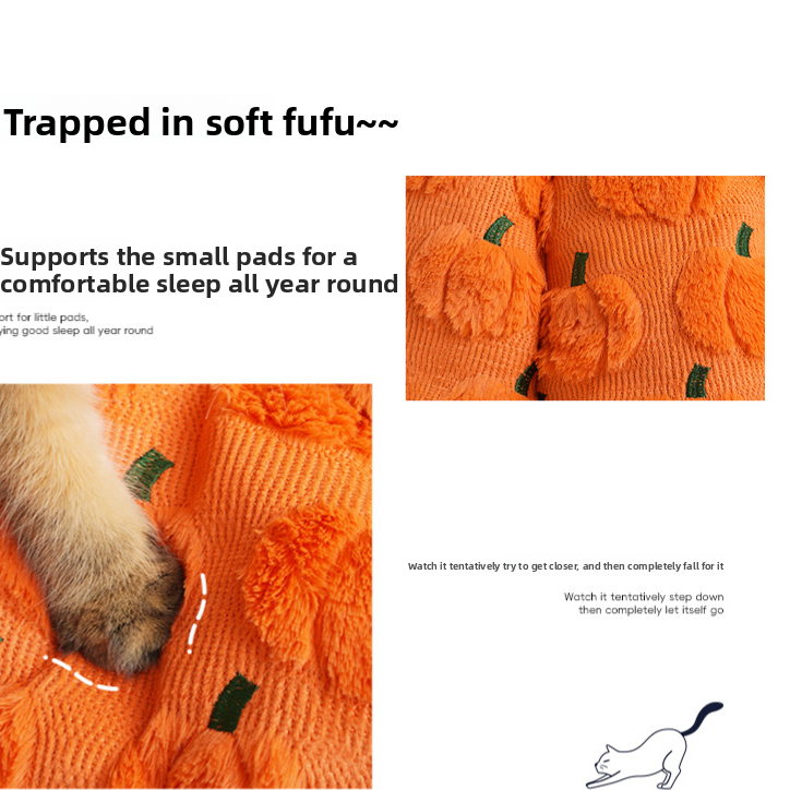 Pumpkin Christmas three-dimensional cute fun pet nest