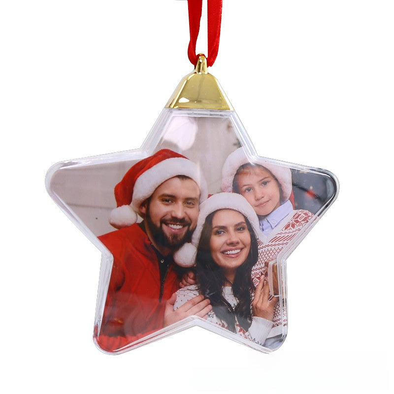 Transparent Christmas photo ball