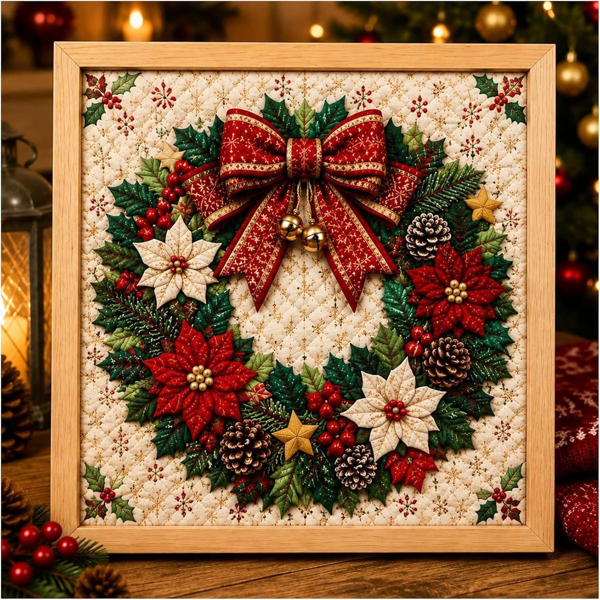 DIY Christmas Fabric Art Painting Kit Creative Patchwork Craft Set