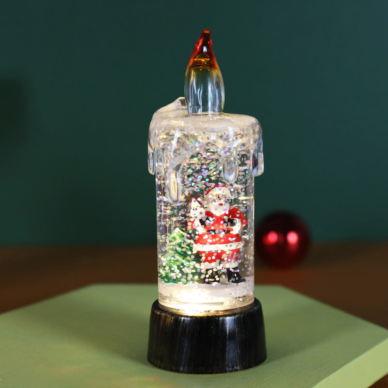 Snowfall Christmas Crystal Lamp