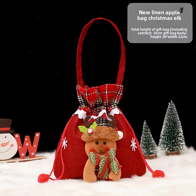 Christmas Decorative Gift Bag for Candy Apple Holiday Party