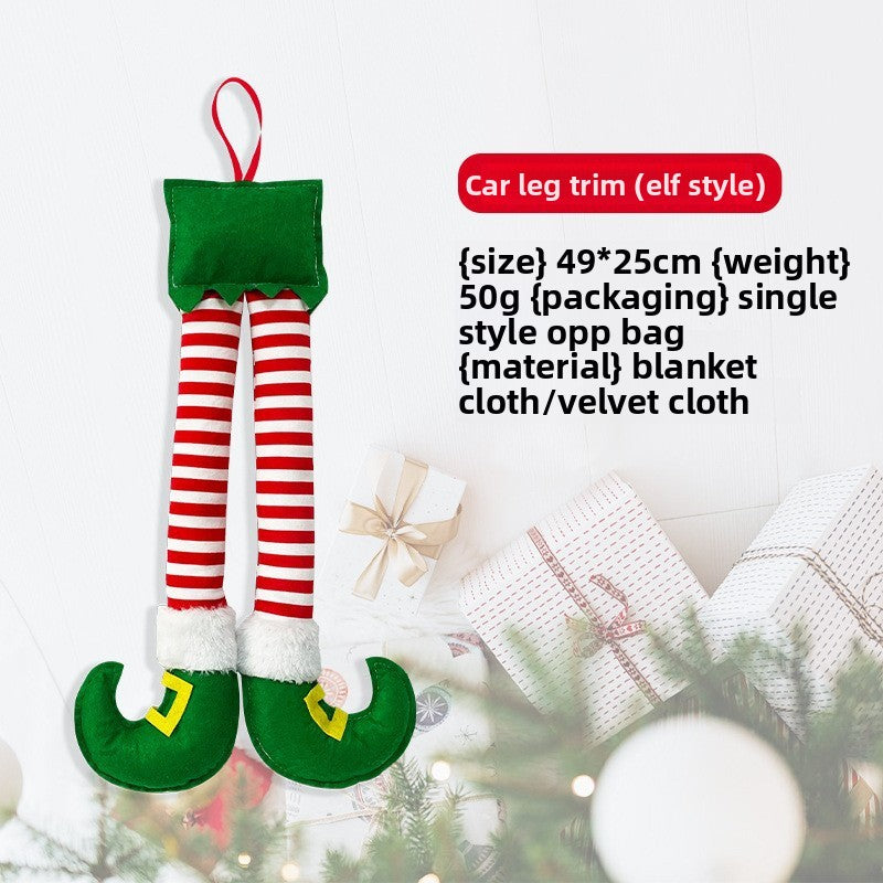Christmas Elf & Santa Leg Hanging Decoration