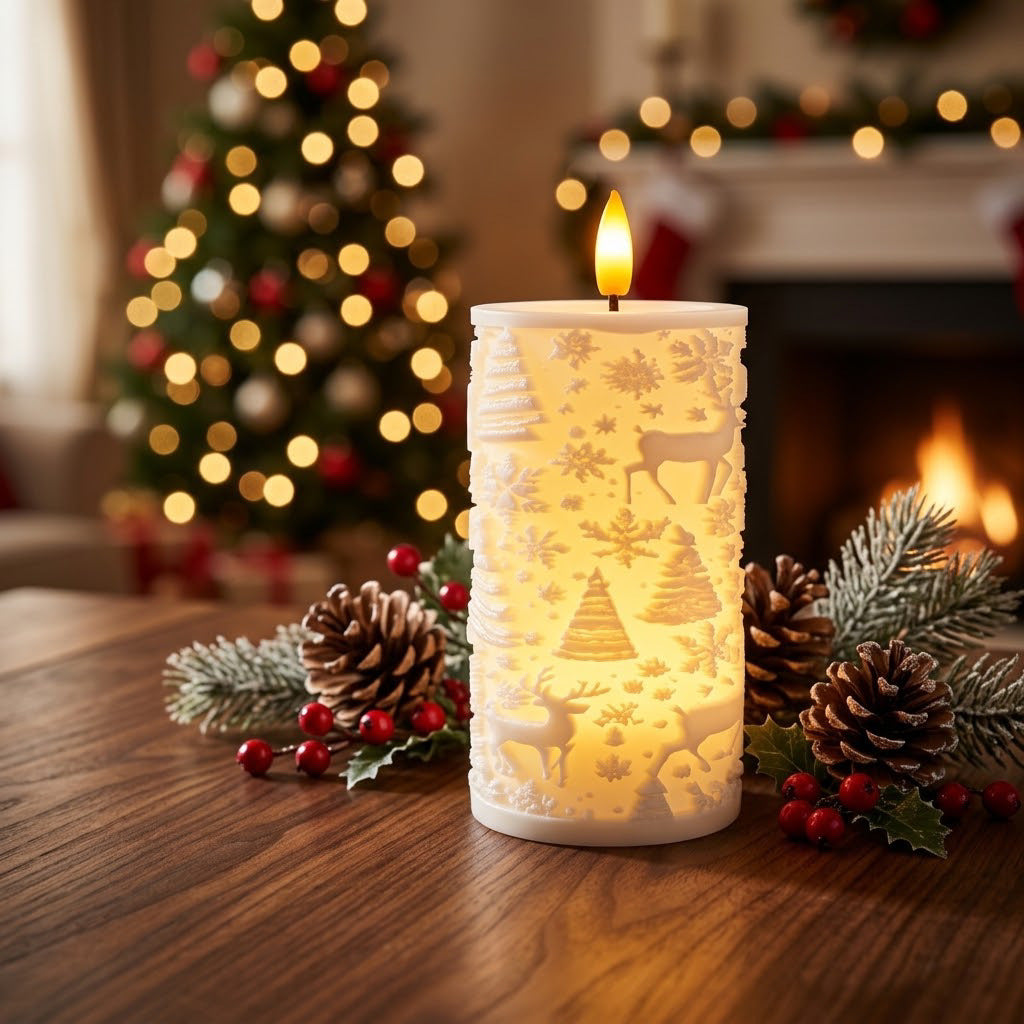 Christmas Resin LED Decorative Candle Light