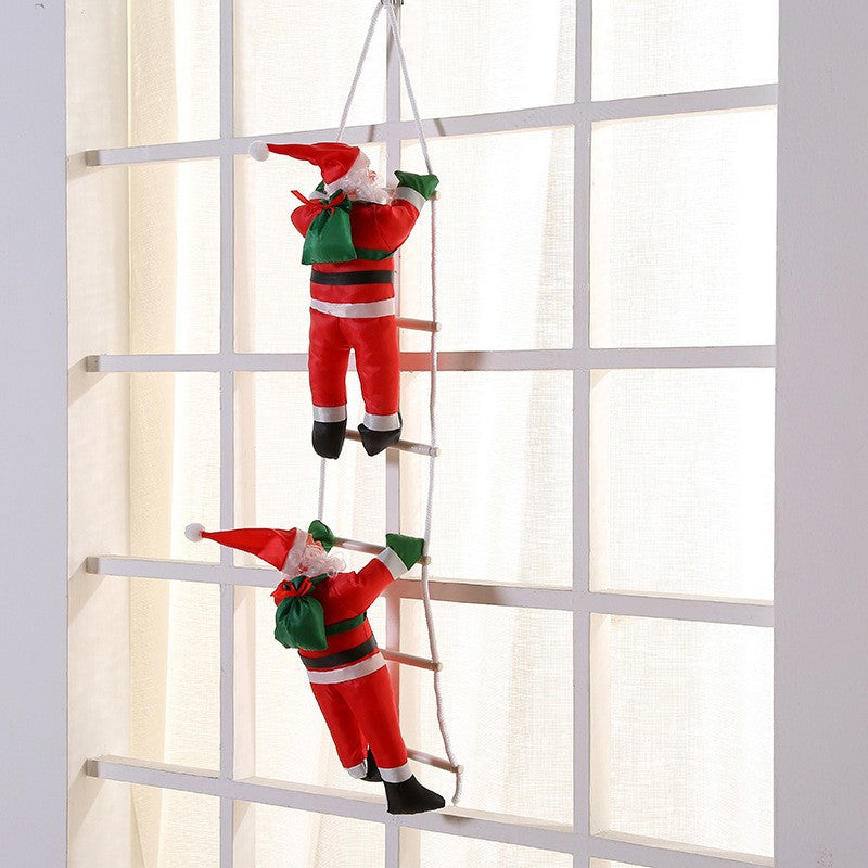 Santa Claus Climbing Rope Christmas Decoration