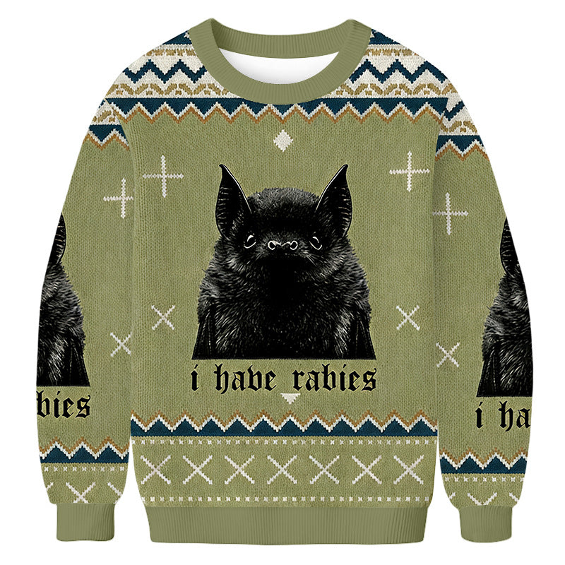 Casual Christmas Print Crew Neck Sweatshirts