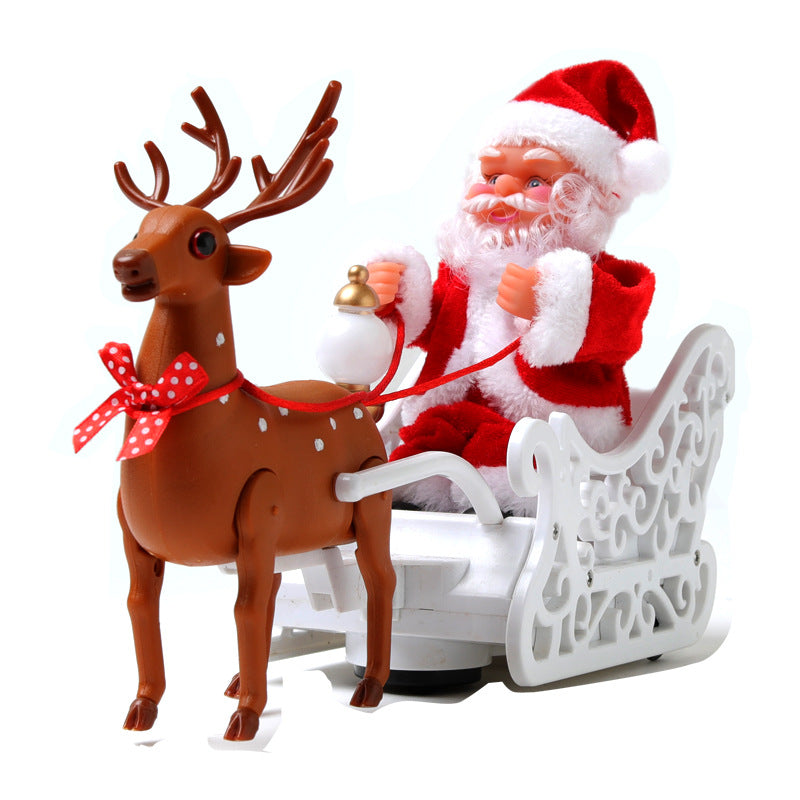 Electric Moving Santa Claus Reindeer Christmas Decoration