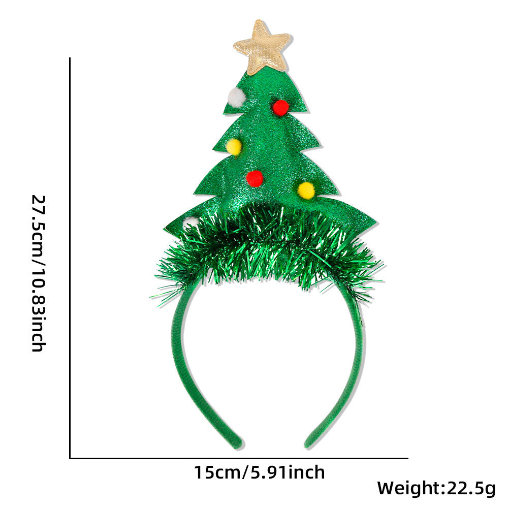 Christmas Party Headband Fun Santa Hat Reindeer Antlers Hair Accessories