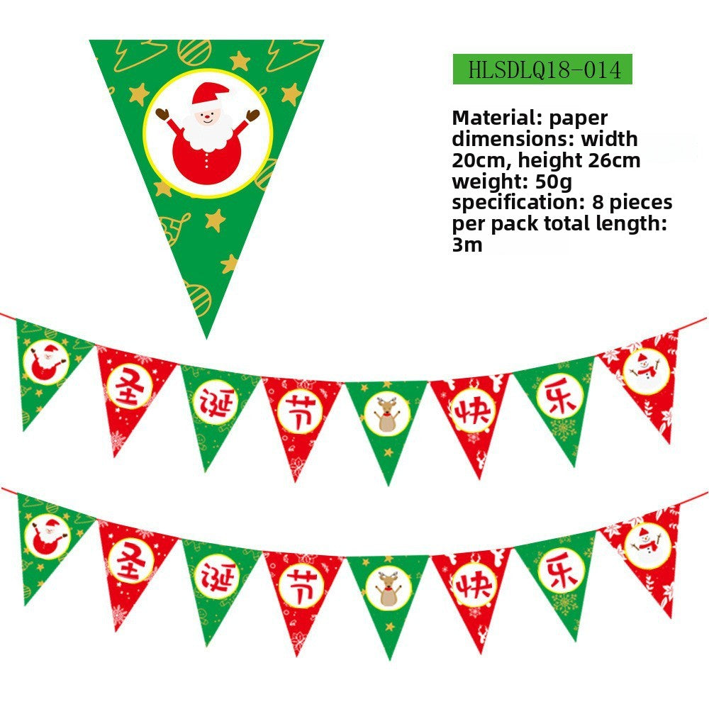 Christmas Decorative Paper Flags and Pennants