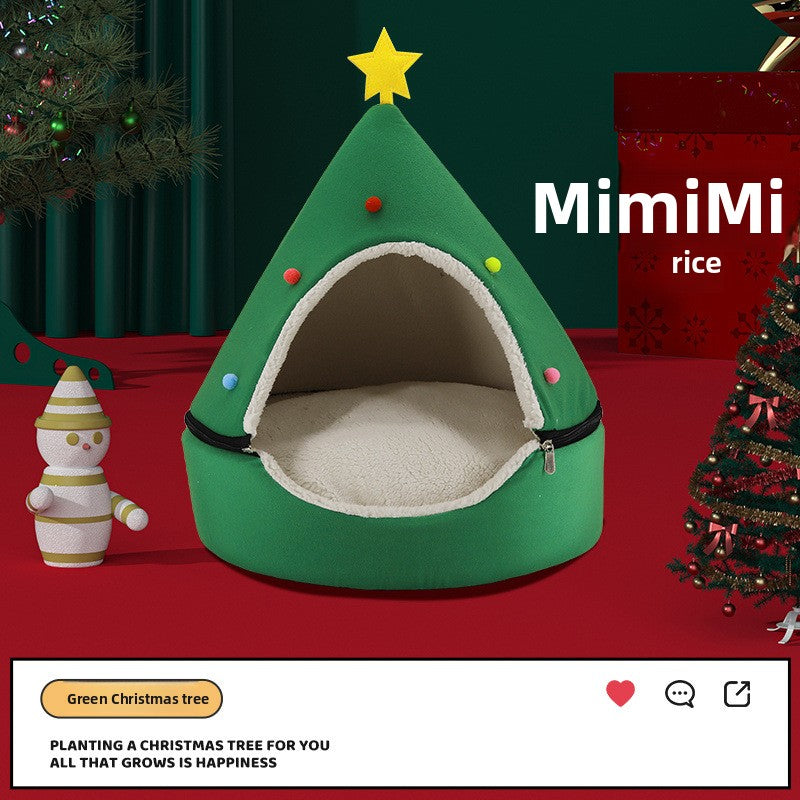 Christmas nest Christmas tree shape pet nest