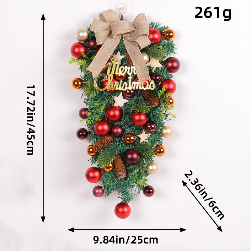 Christmas Decorative Ball with Bow and Rattan