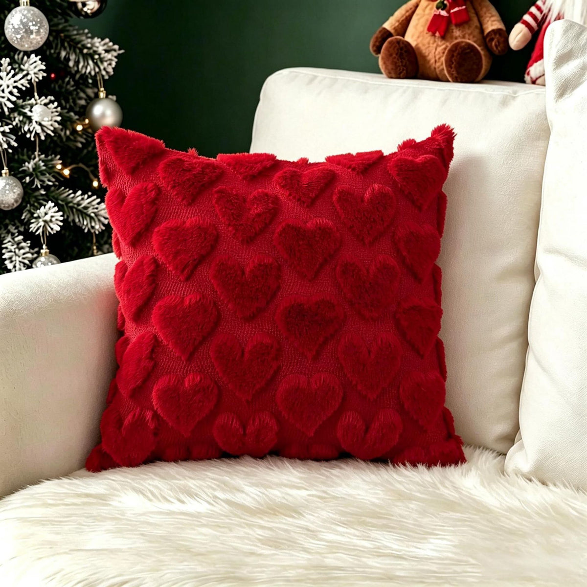 Christmas Themed Retro Cushion Cover