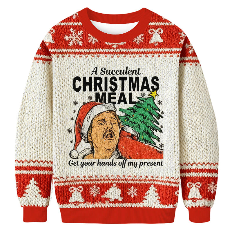Casual Christmas Print Crew Neck Sweatshirts