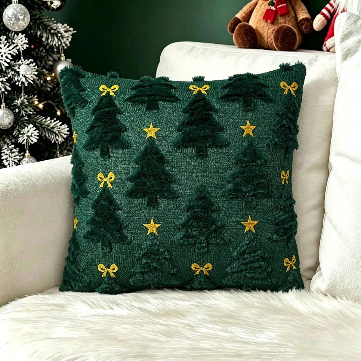 Christmas Themed Decorative Pillow Cover