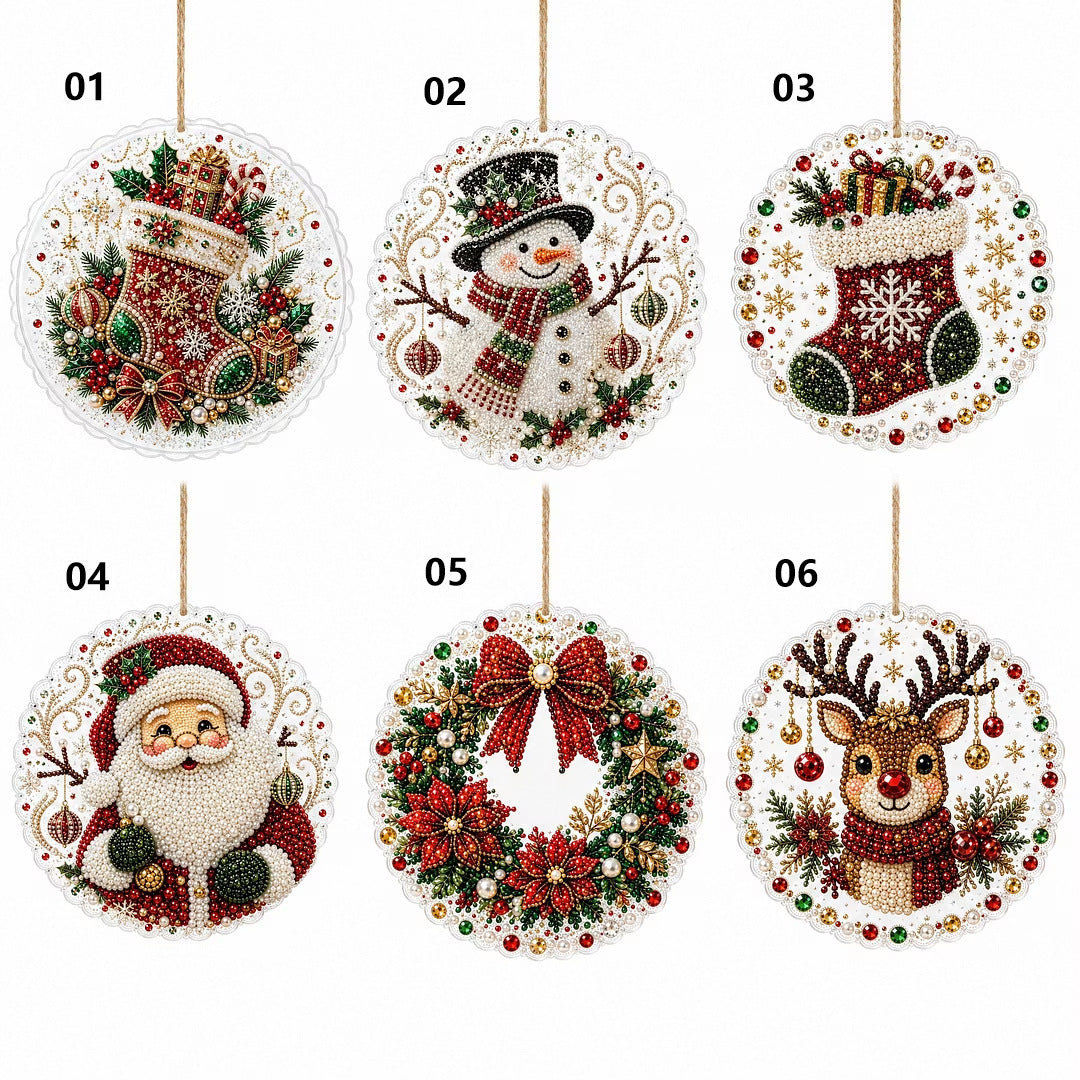 Pearl Christmas Heart Ornament