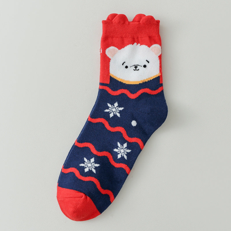 Christmas Themed Mid-Calf Socks