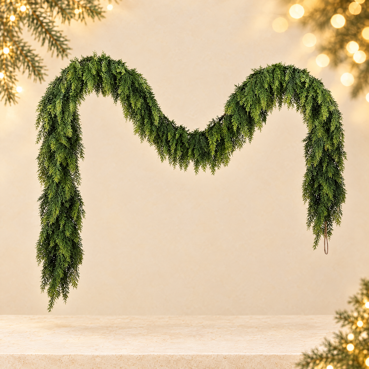 Cedar boughs for Christmas decoration — ivory Christmas product photograph
