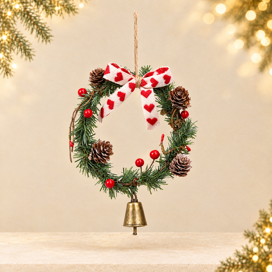 Christmas wreath decoration — ivory Christmas product photograph