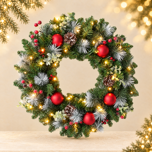 Christmas wreath — ivory Christmas product photograph