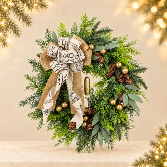 Christmas wreath — ivory Christmas product photograph