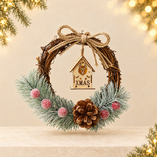 Christmas wreath — ivory Christmas product photograph