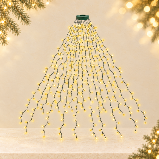 LED light ring Christmas tree top decoration — ivory Christmas product photograph
