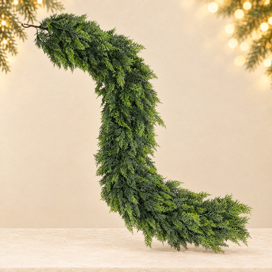 Artificial Christmas Wreath — ivory Christmas product photograph
