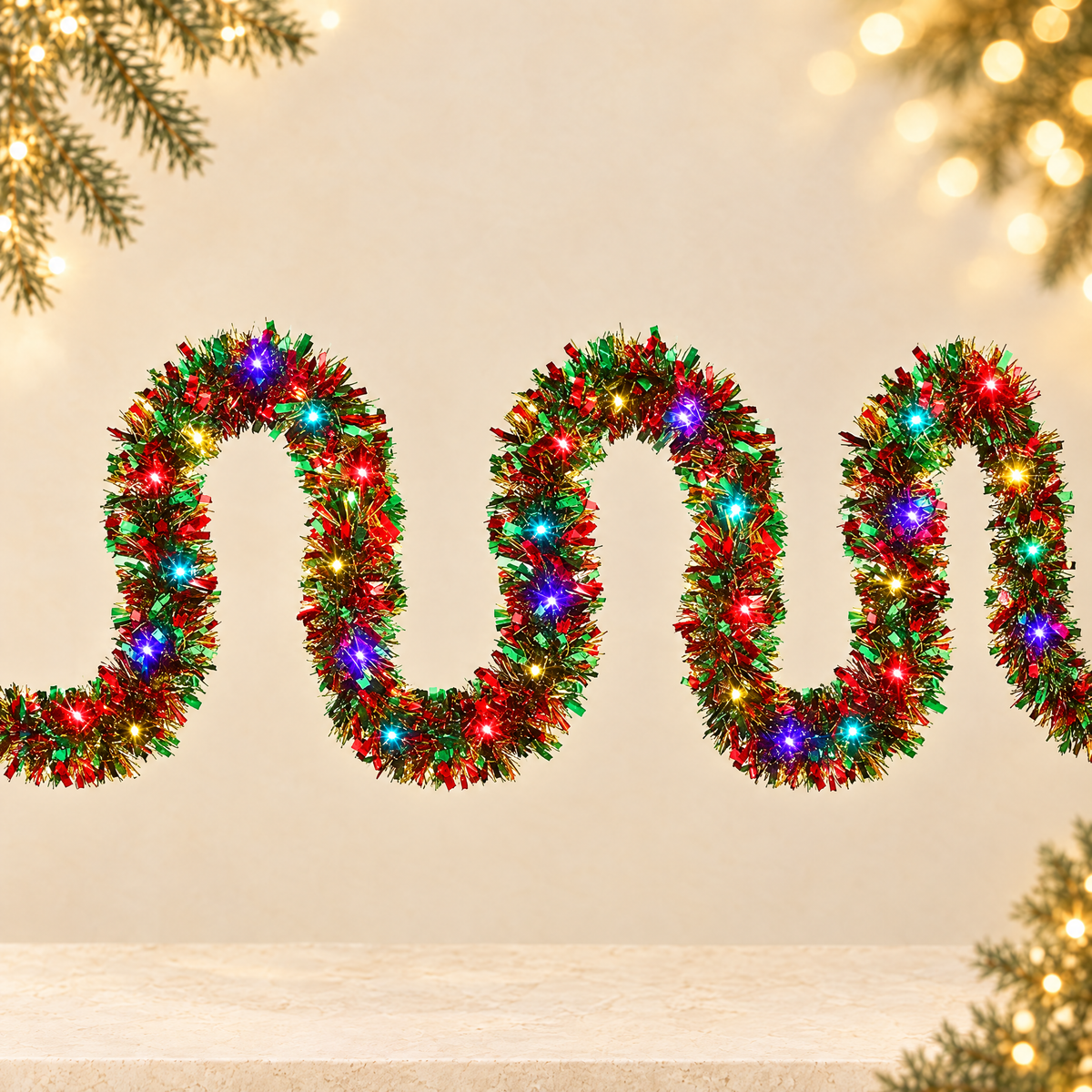 Christmas Decoration Color Strip — ivory Christmas product photograph