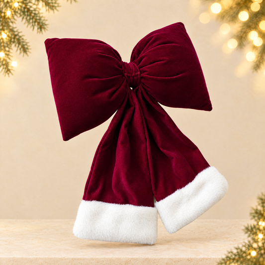 Christmas Bow Christmas Decorations Three-Dimensional — ivory Christmas product photograph