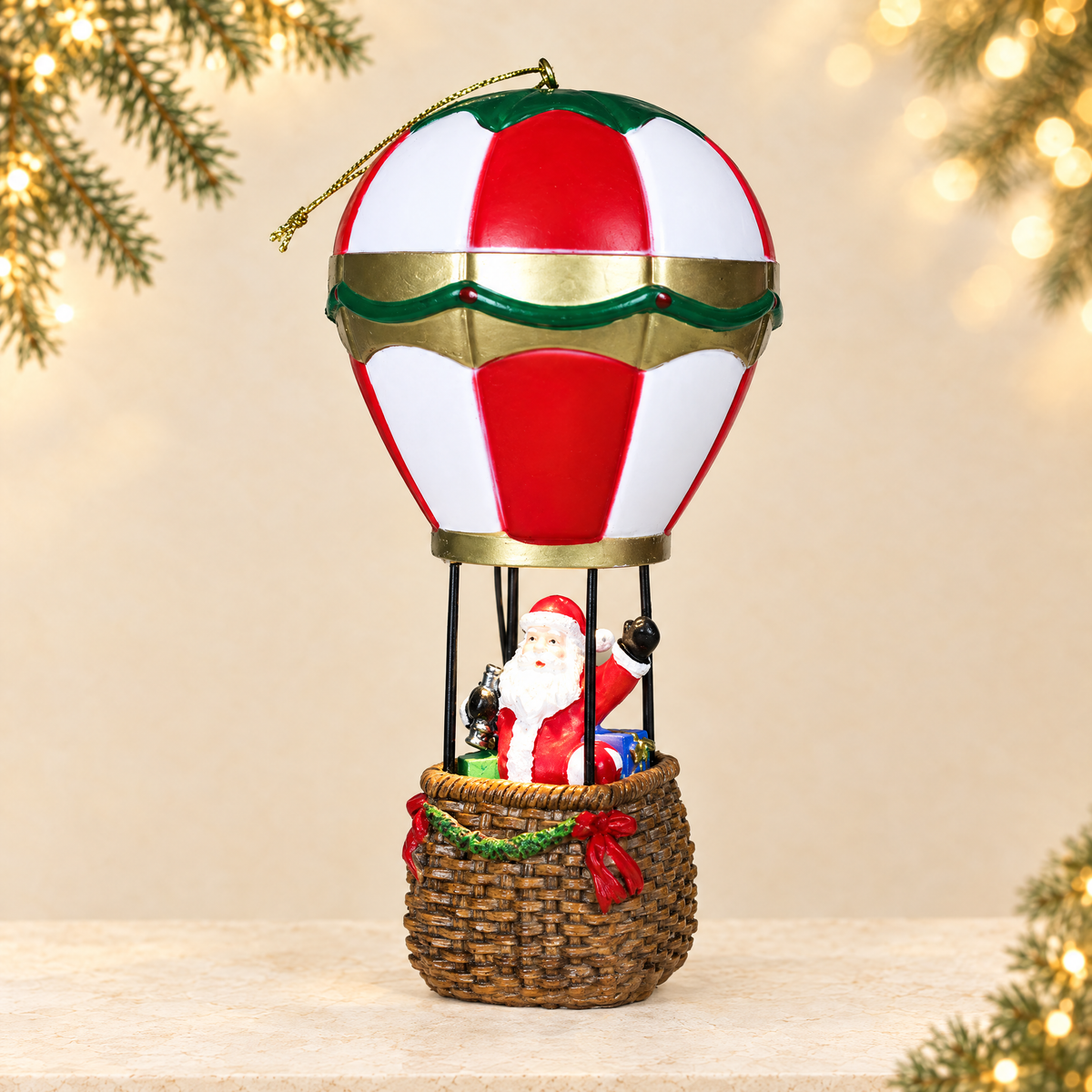 Christmas resin ornament — ivory Christmas product photograph