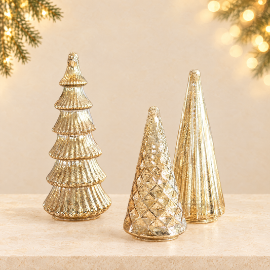 Plastic Christmas Tree Ornaments Set — ivory Christmas product photograph