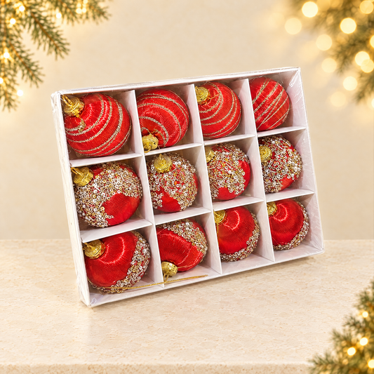 Festive Christmas Tree Decoration Balls — ivory Christmas product photograph