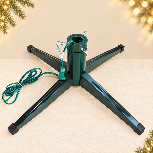 Electric rotating base for Christmas tree — ivory Christmas product photograph
