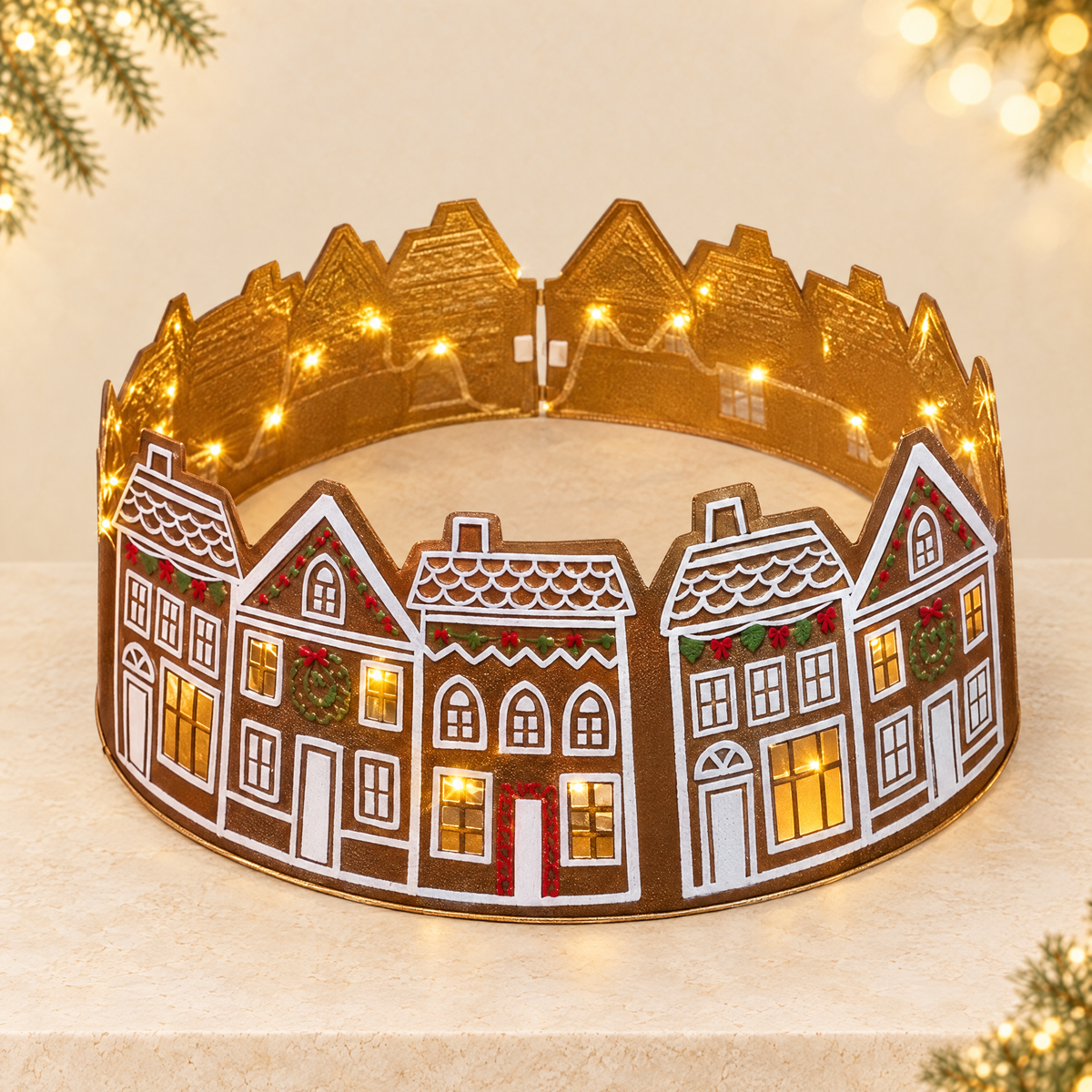 LED Christmas Tree Collar — ivory Christmas product photograph