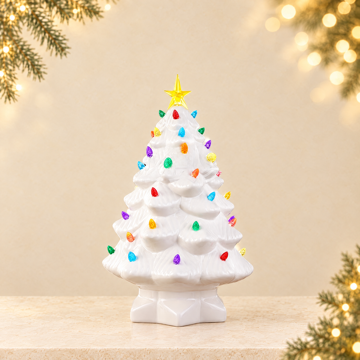 Christmas ornament — ivory Christmas product photograph