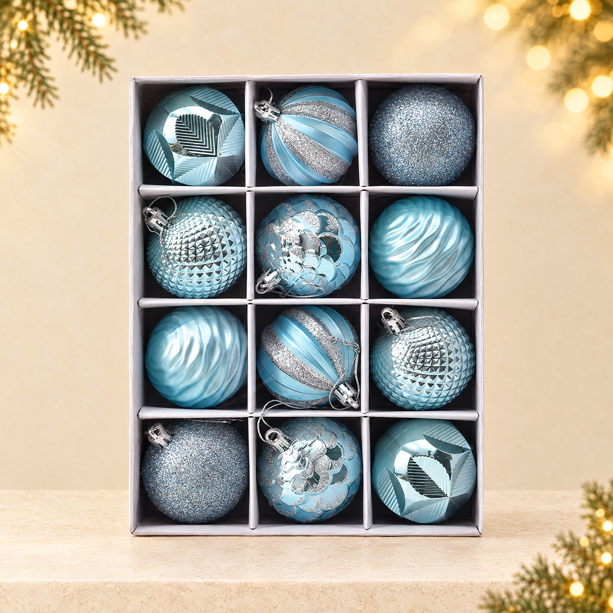 Christmas ornament — ivory Christmas product photograph