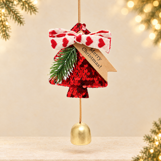 Christmas bell pendant — ivory Christmas product photograph
