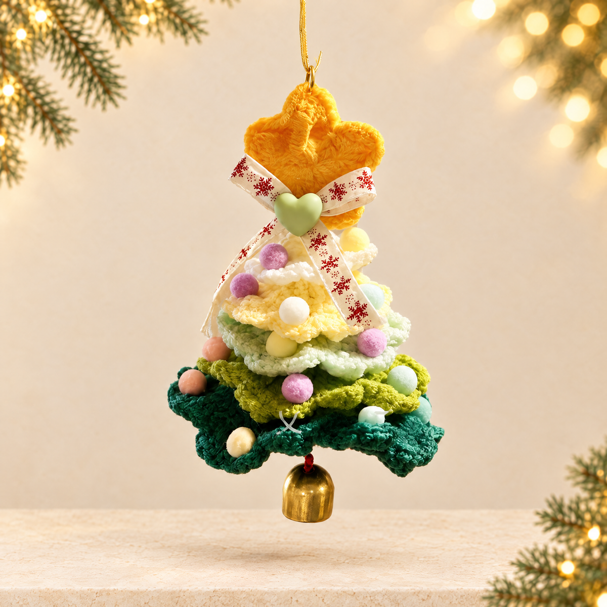christmas tree pendant — ivory Christmas product photograph