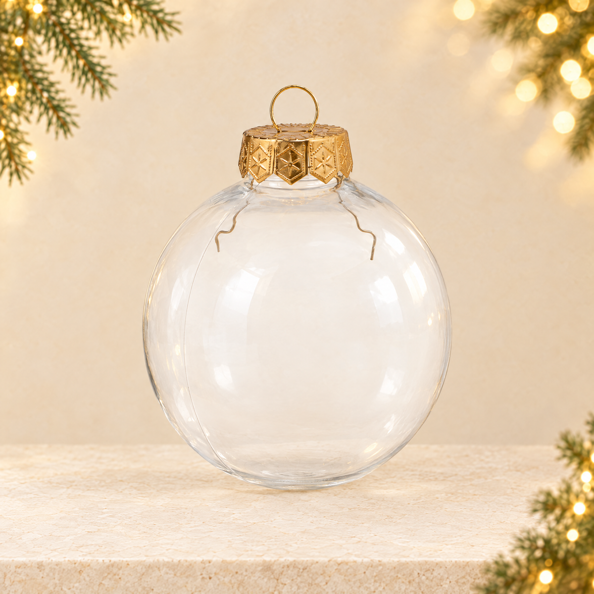 Christmas Ornament Ball — ivory Christmas product photograph