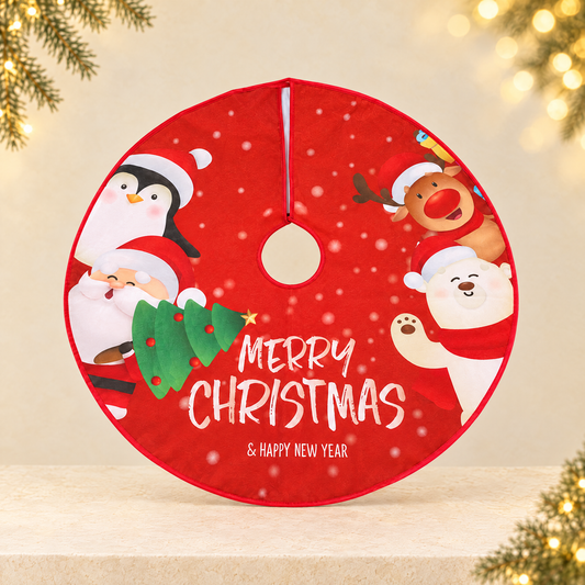 Christmas tree skirt — ivory Christmas product photograph