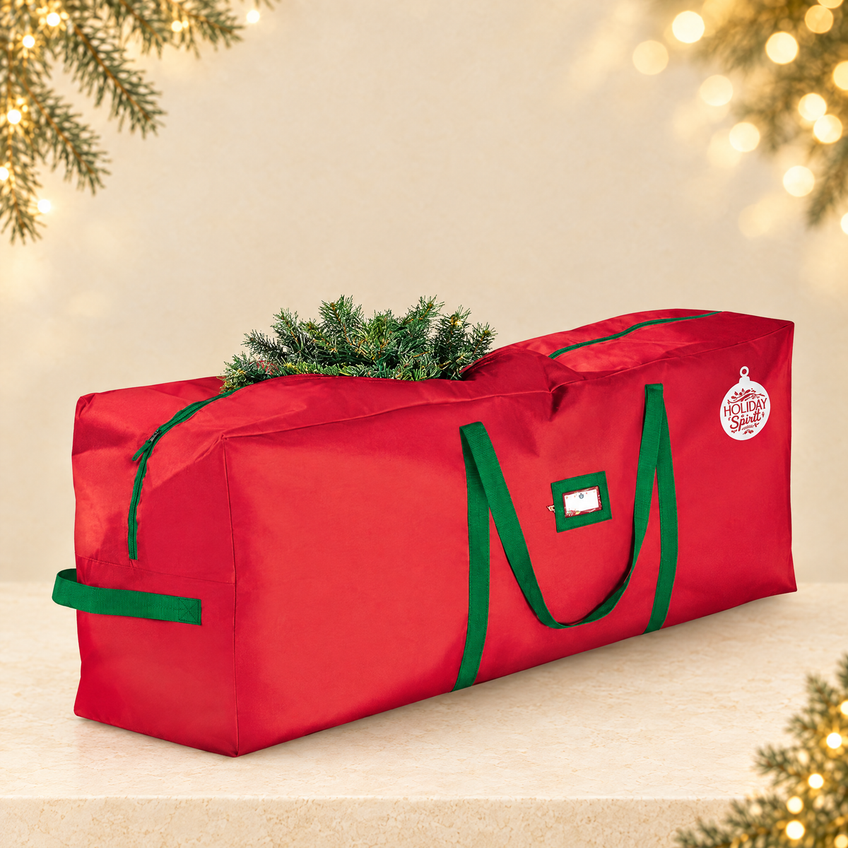 Christmas tree storage bag — ivory Christmas product photograph