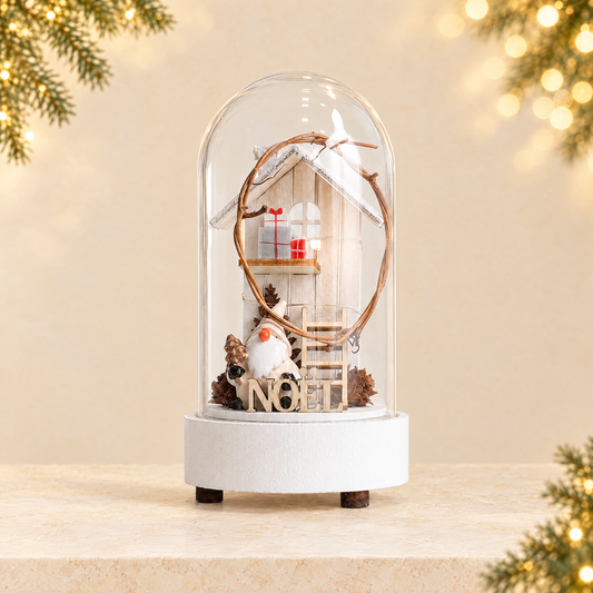 Glass Christmas Ornament — ivory Christmas product photograph
