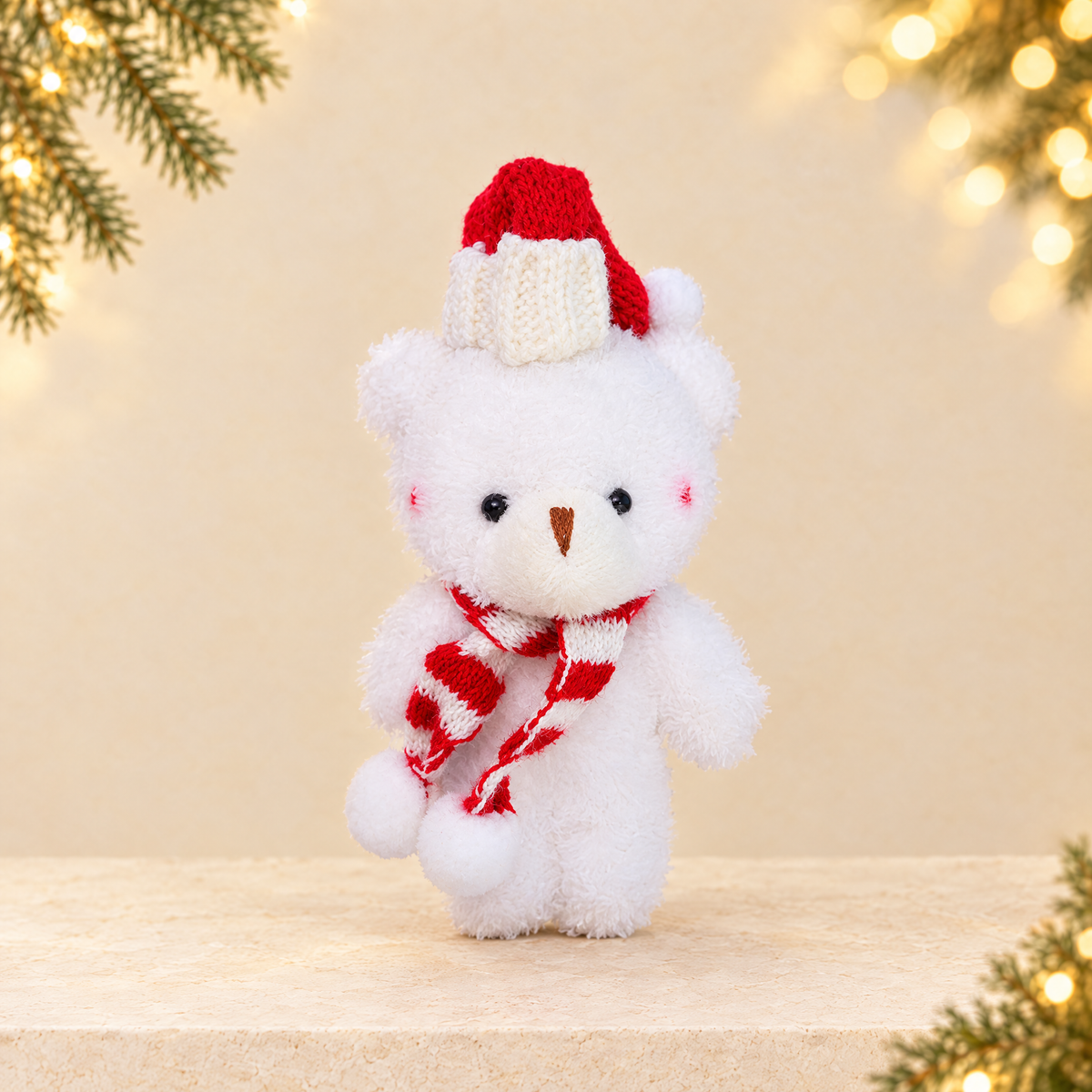 Christmas Plush Toy — ivory Christmas product photograph