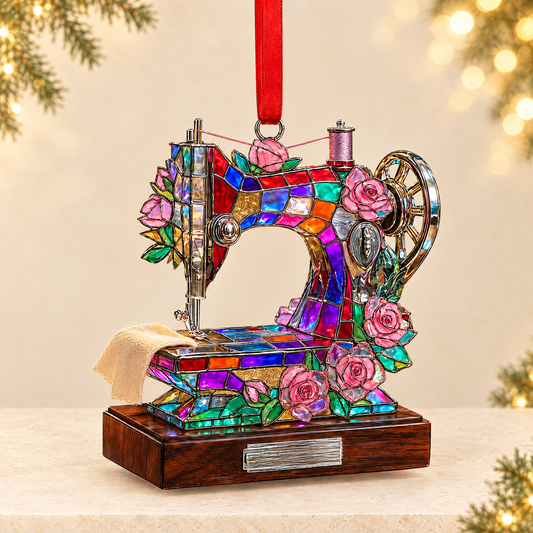 Sewing Machine Christmas Ornament Decoration — ivory Christmas product photograph