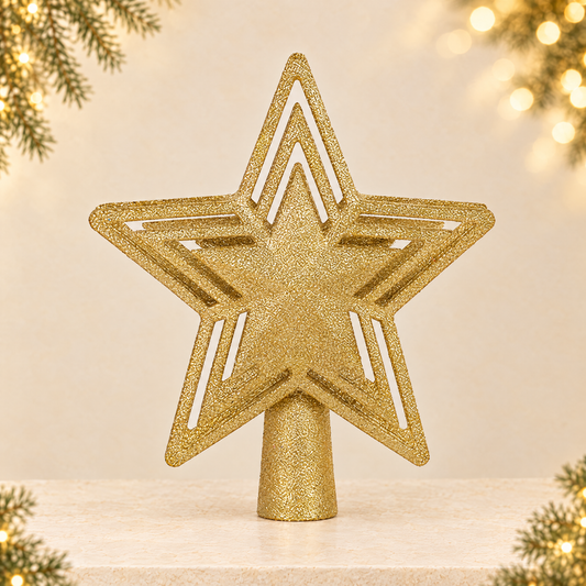 Christmas Tree Star Topper Decoration — ivory Christmas product photograph