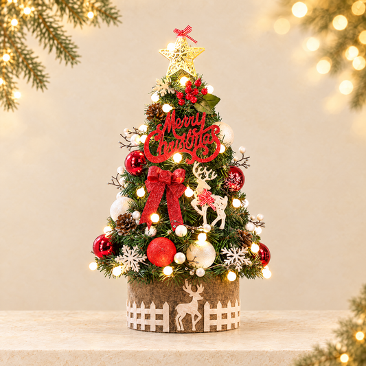 Desktop decorative small Christmas tree — ivory Christmas product photograph